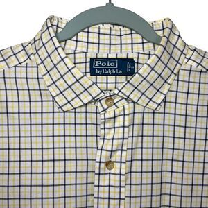 Polo Ralph Lauren Shirt Mens XL Tattersall Button Up Plaid Long Sleeve Preppy